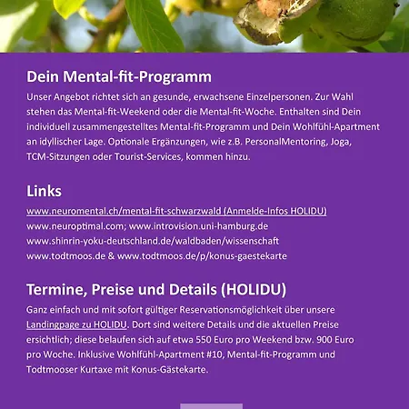 شقة Mental Fit, Schwarzwald *